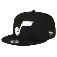 Бейсболка Utah Jazz New Era Black & White 9FIFTY