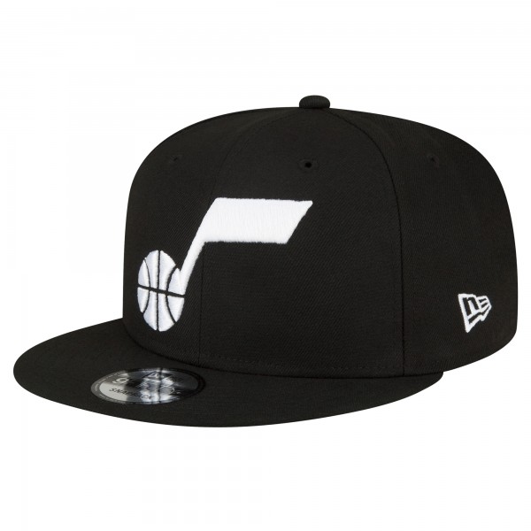 Бейсболка Utah Jazz New Era Black & White 9FIFTY