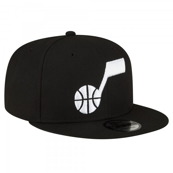 Бейсболка Utah Jazz New Era Black & White 9FIFTY