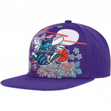 Бейсболка Charlotte Hornets Mitchell & Ness Hardwood Classics Asian Heritage Scenic - Purple