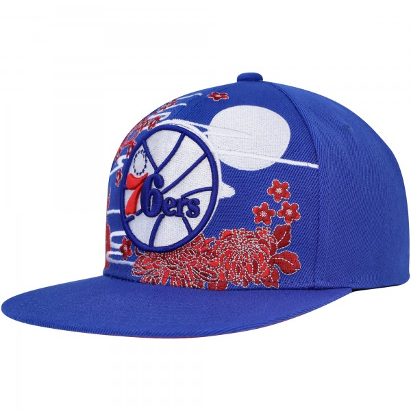 Бейсболка Philadelphia 76ers Mitchell & Ness Hardwood Classics Asian Heritage Scenic - Royal