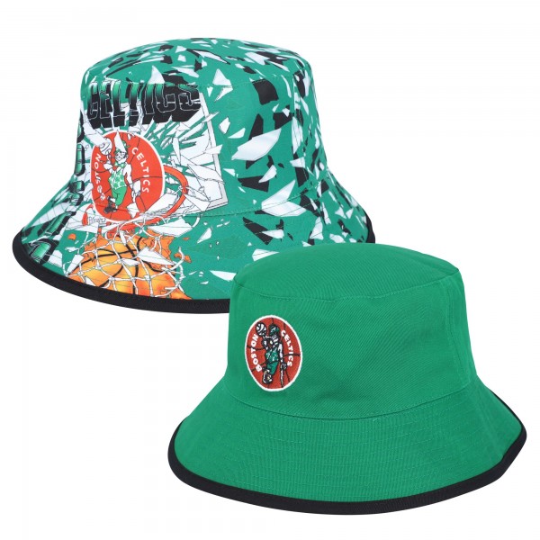 Панама Boston Celtics Mitchell & Ness Hardwood Classics Shattered Big Face Reversible - Kelly Green