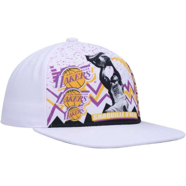 Бейсболка Shaquille ONeal Los Angeles Lakers Mitchell & Ness Hardwood Classics 90s Playa Deadstock - White