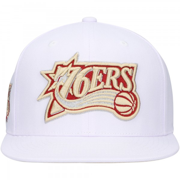 Бейсболка Philadelphia 76ers Mitchell & Ness Hardwood Classics SOUL - White