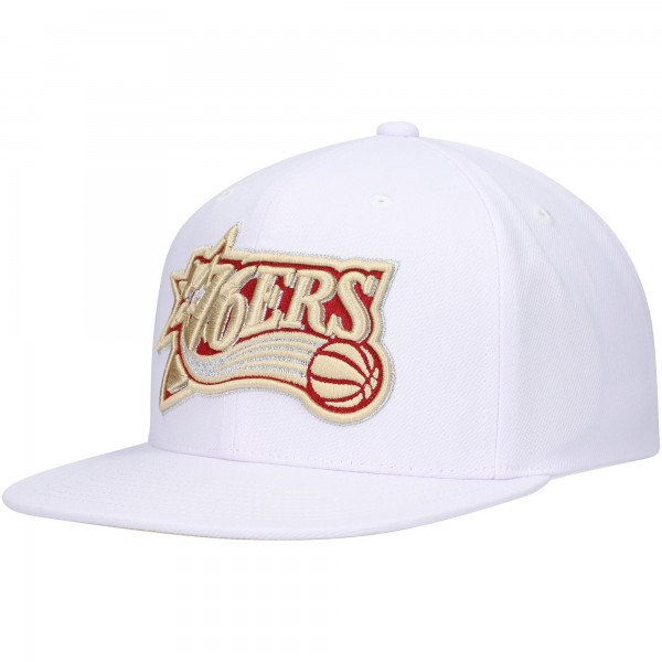 Бейсболка Philadelphia 76ers Mitchell & Ness Hardwood Classics SOUL - White