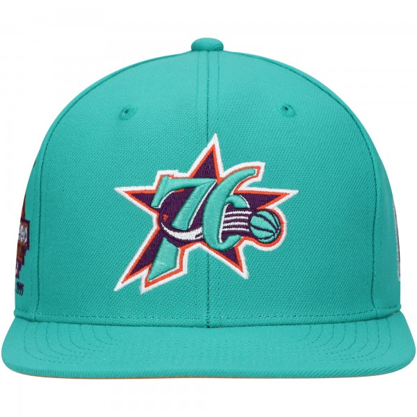 Бейсболка Philadelphia 76ers Mitchell & Ness Hardwood Classics 1995 NBA All-Star Weekend Desert - Turquoise