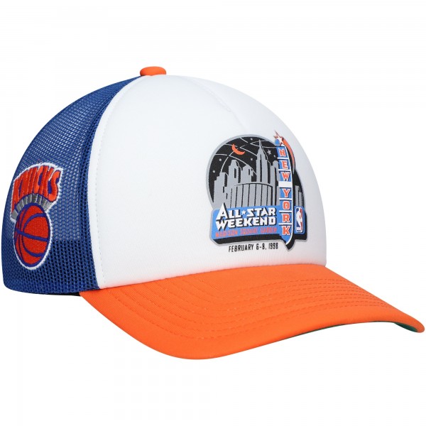 Бейсболка New York Knicks Mitchell & Ness Hardwood Classics Party Time Trucker - White