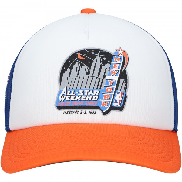 Бейсболка New York Knicks Mitchell & Ness Hardwood Classics Party Time Trucker - White