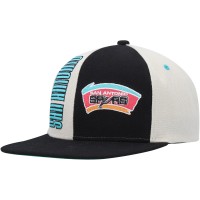 Бейсболка San Antonio Spurs Mitchell & Ness Hardwood Classics Pop - Cream/Black