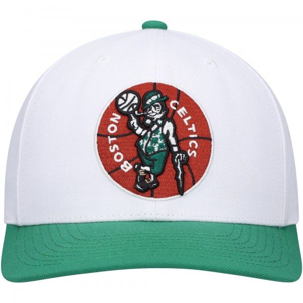 Бейсболка Boston Celtics Mitchell & Ness Hardwood Classics Core 2-Tone 2.0 Pro - White/Green