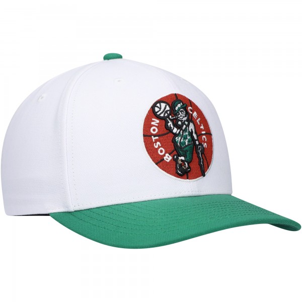 Бейсболка Boston Celtics Mitchell & Ness Hardwood Classics Core 2-Tone 2.0 Pro - White/Green