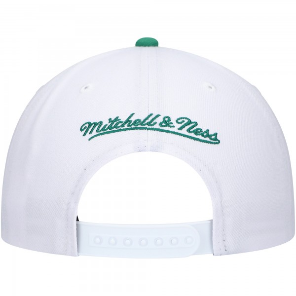 Бейсболка Boston Celtics Mitchell & Ness Hardwood Classics Core 2-Tone 2.0 Pro - White/Green