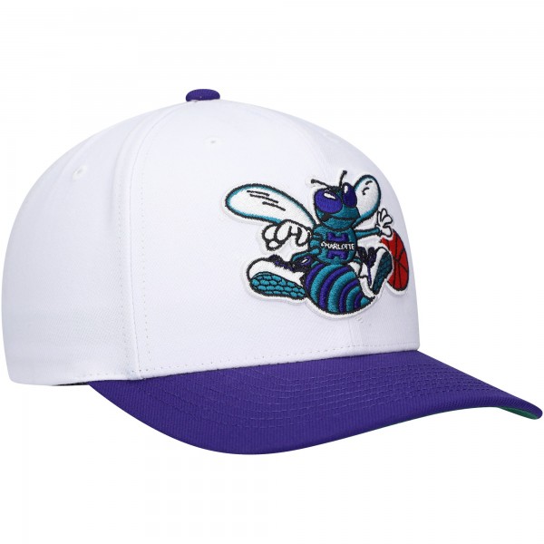 Бейсболка Charlotte Hornets Mitchell & Ness Hardwood Classics Core 2-Tone 2.0 Pro - White/Purple
