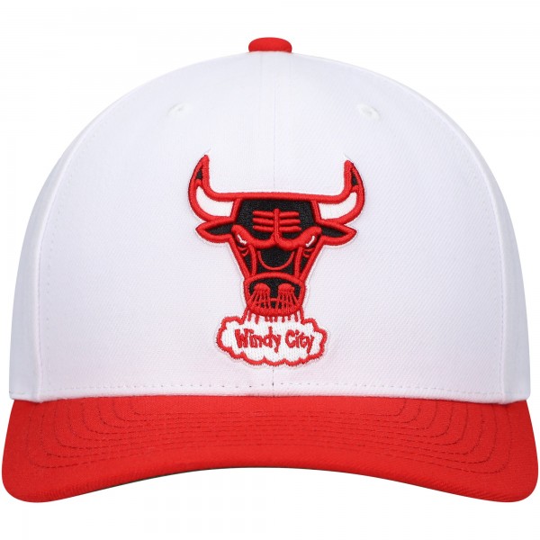 Бейсболка Chicago Bulls Mitchell & Ness Hardwood Classics Core 2-Tone 2.0 Pro - White/Red