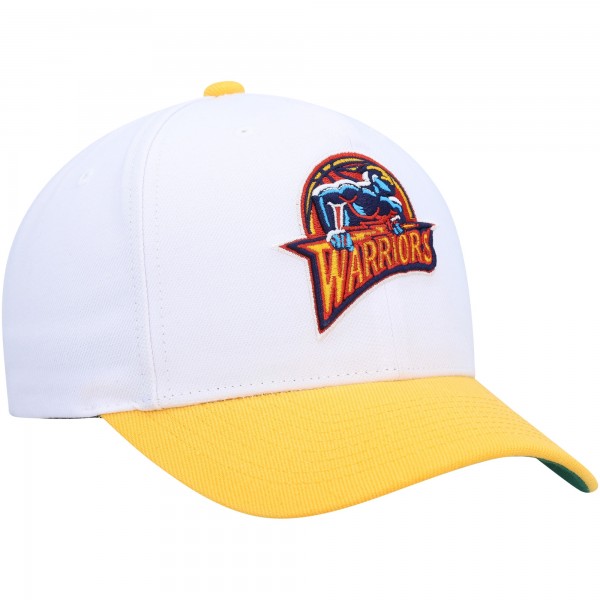 Golden State Warriors Mitchell & Ness White/Gold Hardwood Classics Core 2-Tone 2.0 Pro Snapback Hat