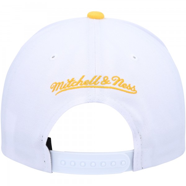 Golden State Warriors Mitchell & Ness White/Gold Hardwood Classics Core 2-Tone 2.0 Pro Snapback Hat