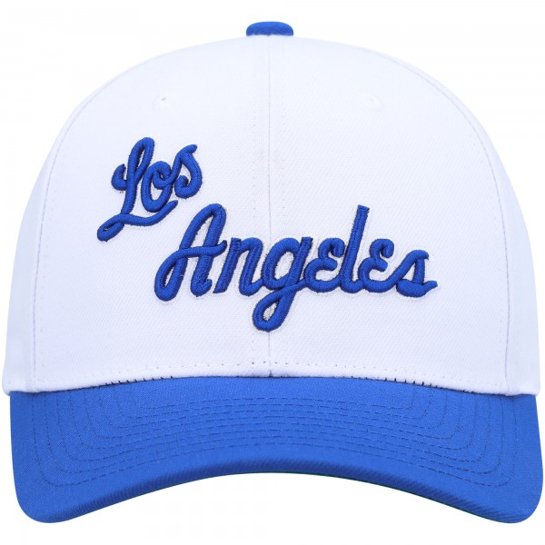 Los Angeles Lakers Mitchell & Ness White/Powder Blue Hardwood Classics Core 2-Tone 2.0 Pro Snapback Hat