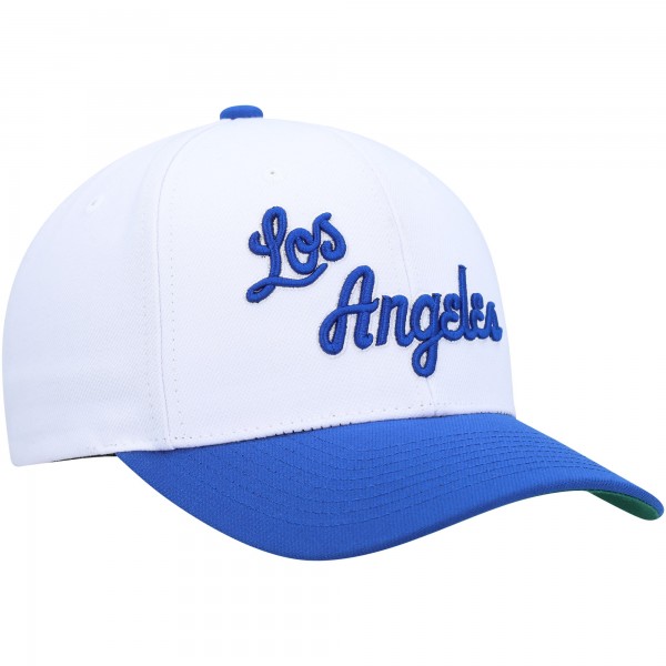 Los Angeles Lakers Mitchell & Ness White/Powder Blue Hardwood Classics Core 2-Tone 2.0 Pro Snapback Hat