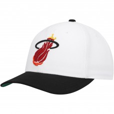 Miami Heat Mitchell & Ness White/Black Hardwood Classics Core 2-Tone 2.0 Pro Snapback Hat