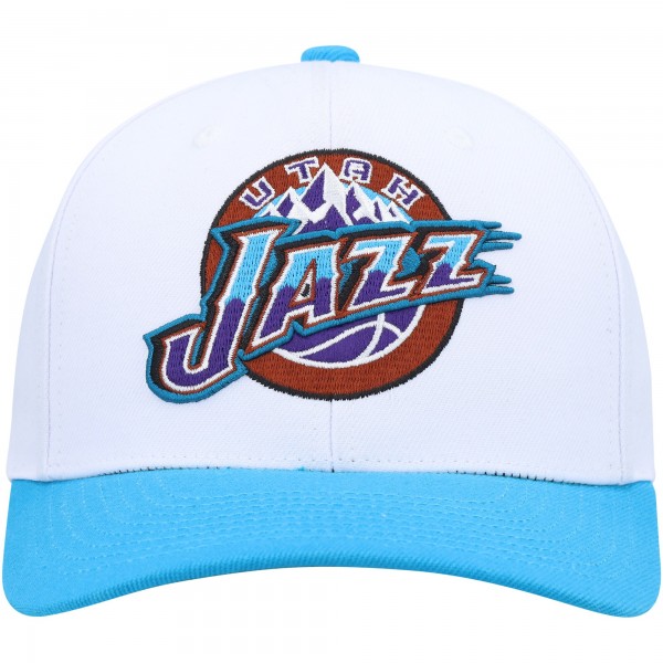 Бейсболка Utah Jazz Mitchell & Ness Hardwood Classics Core 2-Tone 2.0 Pro - White/Navy