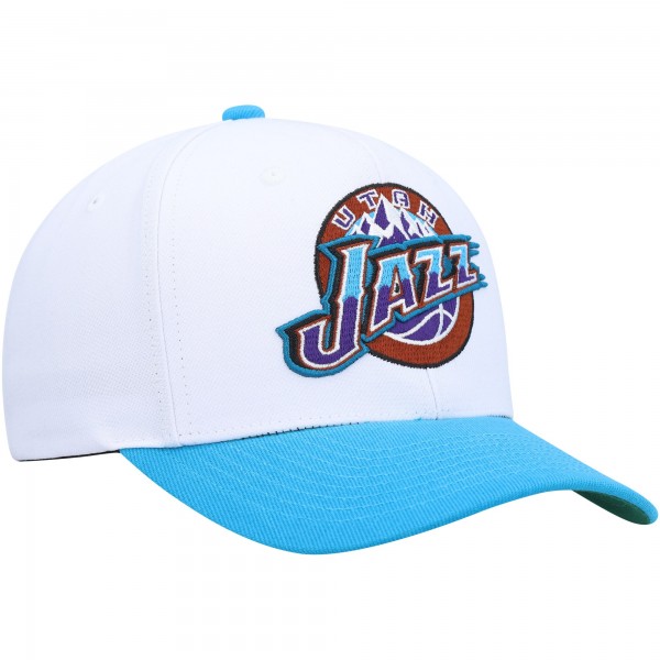 Бейсболка Utah Jazz Mitchell & Ness Hardwood Classics Core 2-Tone 2.0 Pro - White/Navy