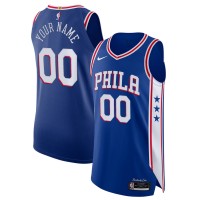 Джерси Philadelphia 76ers Nike Royal Custom Authentic - Icon Edition