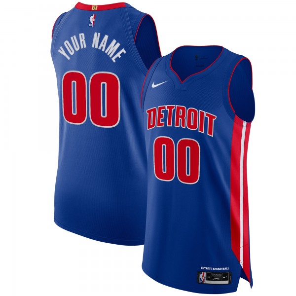 Именная джерси Detroit Pistons Nike Blue Authentic - Icon Edition