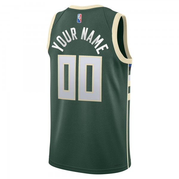 Игровая форма  Milwaukee Bucks Nike 2021/22 Diamond Swingman Custom - Icon Edition - Hunter Green