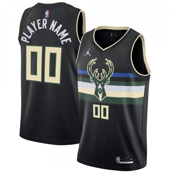 Игровая форма  Milwaukee Bucks Jordan Brand Swingman Custom - Statement Edition - Black