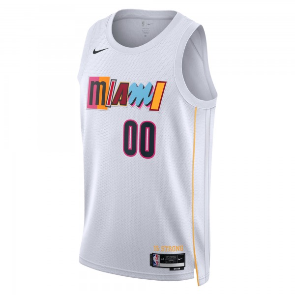 Miami Heat Nike Unisex 2022 23 Swingman Custom City Edition White