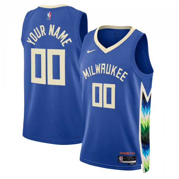 Игровая форма  Milwaukee Bucks Nike Unisex 2022/23 Swingman Custom - City Edition - Royal