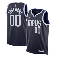 Именная игровая джерси Dallas Mavericks Jordan Brand Unisex 2022/23 Swingman Custom - Statement Edition - Navy