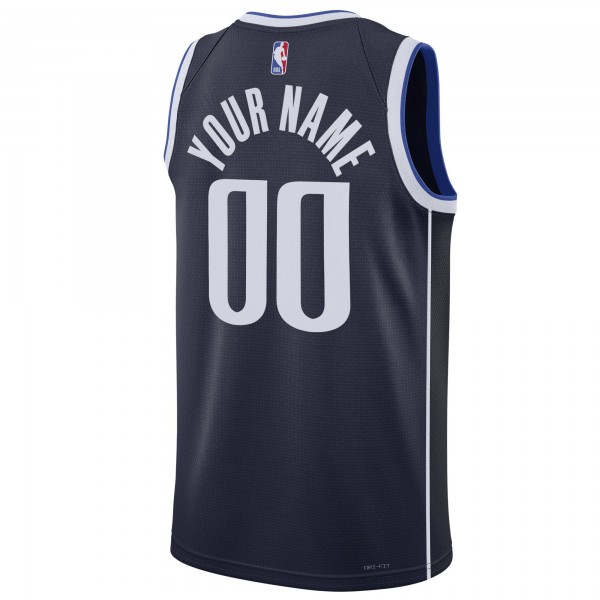 Именная игровая джерси Dallas Mavericks Jordan Brand Unisex 2022/23 Swingman Custom - Statement Edition - Navy