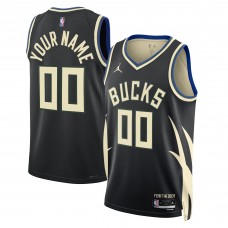 Игровая форма  Milwaukee Bucks Jordan Brand Unisex 2022/23 Swingman Custom - Statement Edition - Black