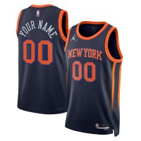 Именная игровая джерси New York Knicks Jordan Brand Unisex 2022/23 Swingman - Statement Edition - Navy