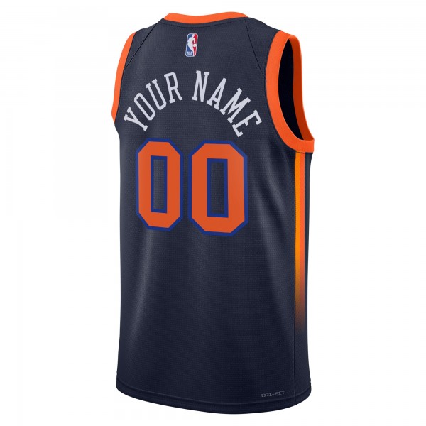 Именная игровая джерси New York Knicks Jordan Brand Unisex 2022/23 Swingman - Statement Edition - Navy
