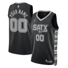 Именная джерси Unisex San Antonio Spurs Jordan Brand Black 2022/23 Swingman - Statement Edition