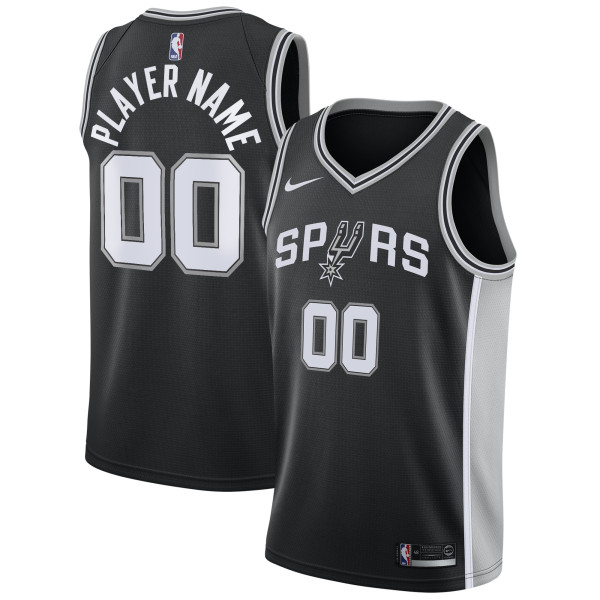 Именная джерси San Antonio Spurs Nike Black Swingman - Icon Edition