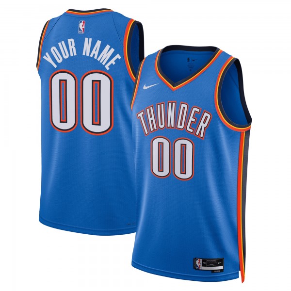 Именная джерси Unisex Oklahoma City Thunder Nike Blue Swingman - Icon Edition