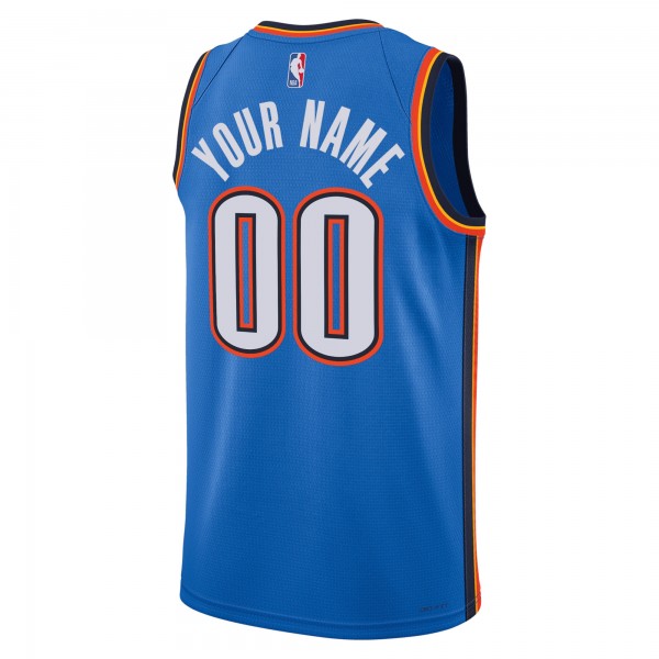 Именная джерси Unisex Oklahoma City Thunder Nike Blue Swingman - Icon Edition