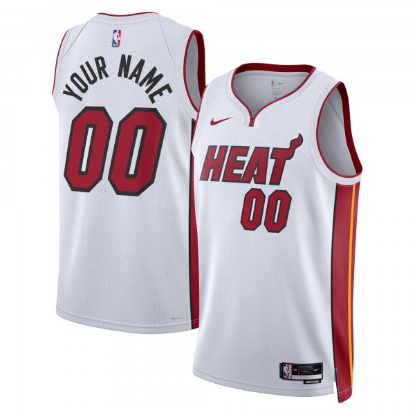 Игровая форма  Miami Heat Nike Unisex 2022/23 Swingman Custom White - Association Edition