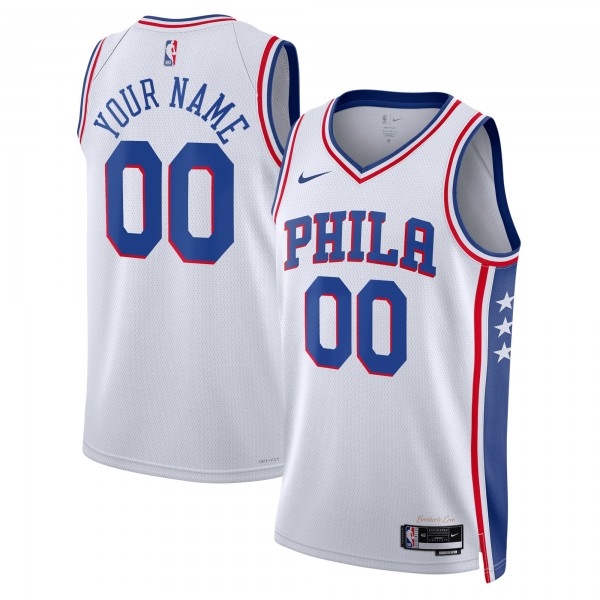 Игровая форма  Philadelphia 76ers Nike Unisex 2022/23 Swingman Custom White - Association Edition