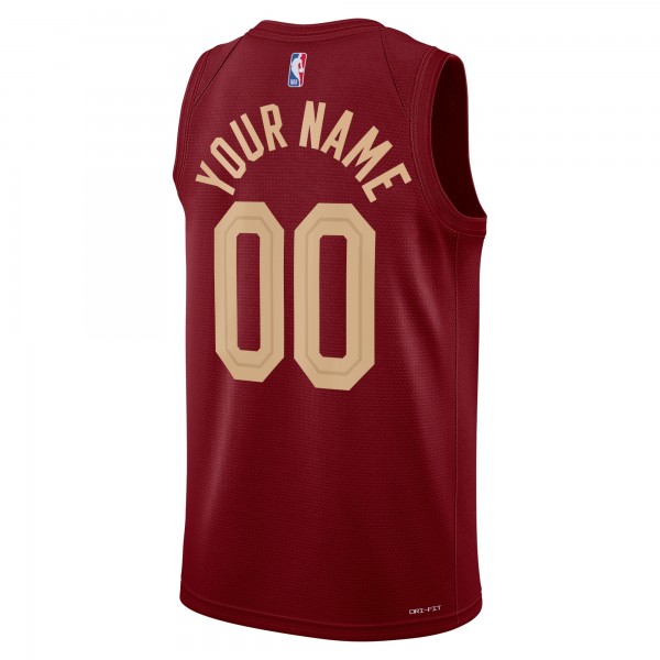 Именная игровая джерси Cleveland Cavaliers Nike Unisex Swingman Custom Burgundy - Icon Edition