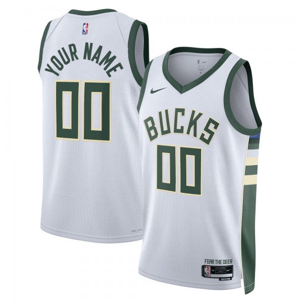 Игровая форма  Milwaukee Bucks Nike Unisex Swingman Custom White - Association Edition