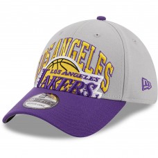 Бейсболка Los Angeles Lakers New Era Tip-Off Two-Tone 39THIRTY - Gray/Purple
