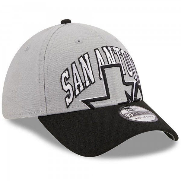Бейсболка San Antonio Spurs New Era Tip-Off Two-Tone 39THIRTY- Gray/Black