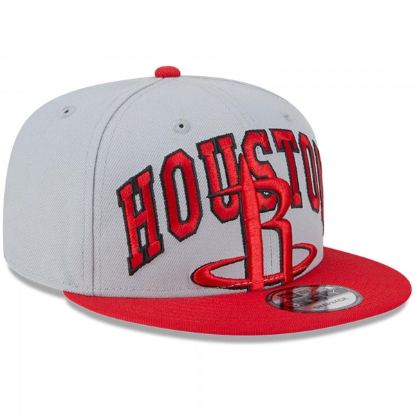 Бейсболка Houston Rockets New Era Gray/Red Tip-Off Two-Tone 9FIFTY
