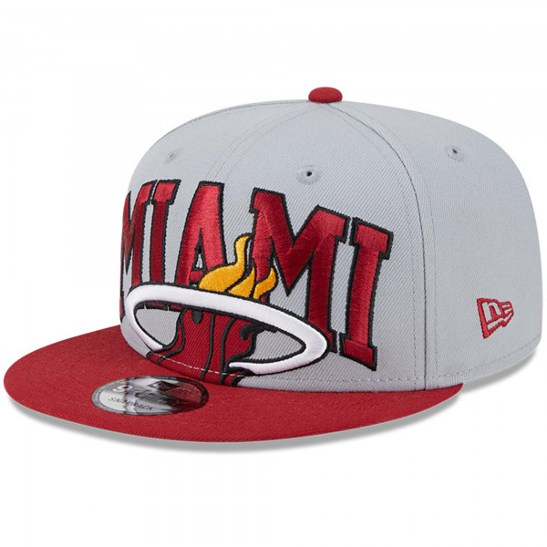 Бейсболка Miami Heat New Era Gray/Red Tip-Off Two-Tone 9FIFTY Snapback