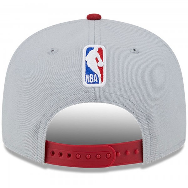 Бейсболка Miami Heat New Era Gray/Red Tip-Off Two-Tone 9FIFTY Snapback