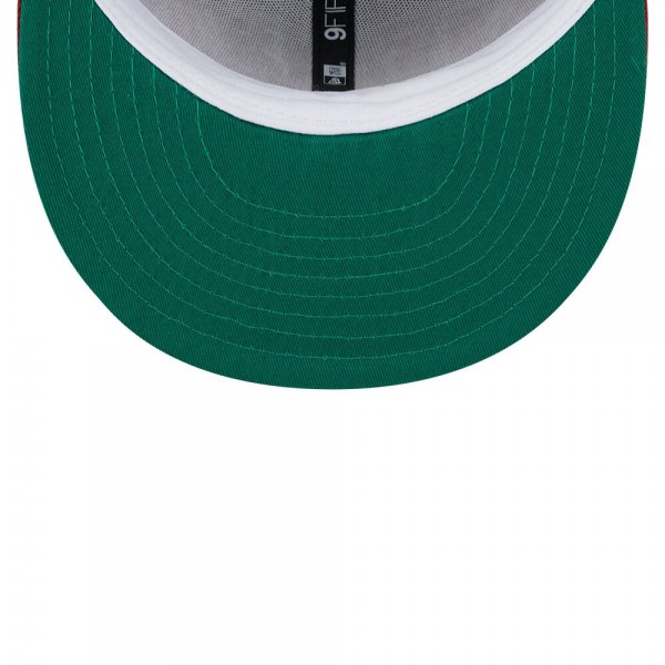 Бейсболка Miami Heat New Era Gray/Red Tip-Off Two-Tone 9FIFTY Snapback